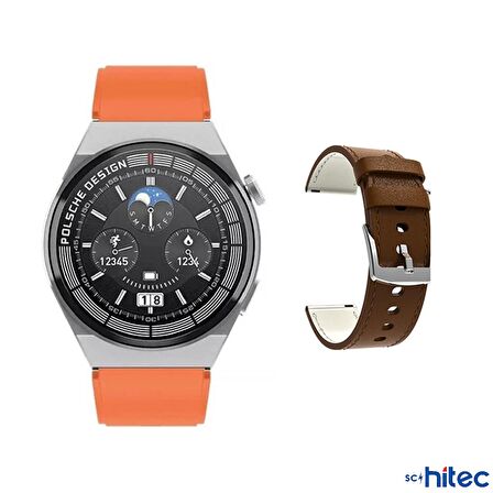 ScHitec 2024 Watch GT3 Max Android İos HarmonyOs Uyumlu Akıllı Saat Turuncu