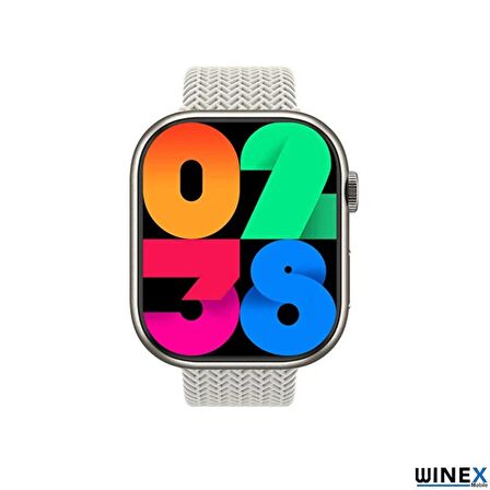 Winex Watch HK9 Pro Plus Amoled Ekran Android İos HarmonyOs Uyumlu Akıllı Saat Beyaz