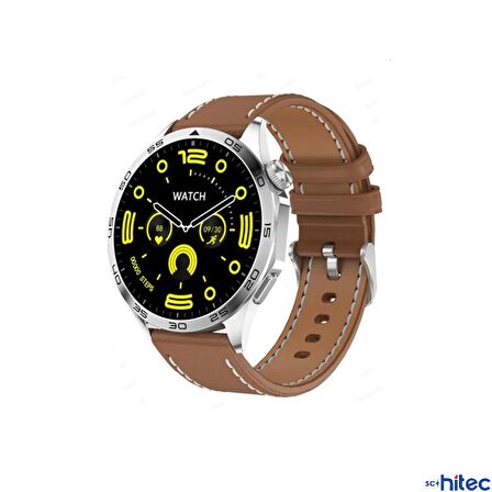 ScHitec Watch GT4 Amoled Ekran Android İos HarmonyOs Uyumlu 3 Kordonlu Akıllı Saat Gümüş