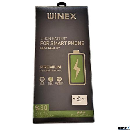 Winex Redmi Note 11E Pro Uyumlu Güçlendirilmiş Premium Batarya