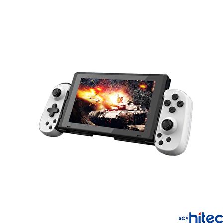 ScHitec Android İos HarmonyOs Switch AndroidTV Windows Akıllı Bluetooth Teleskopik Gamepad Joystick Beyaz D6 