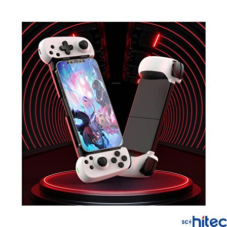 ScHitec Android İos HarmonyOs Switch AndroidTV Windows Akıllı Bluetooth Teleskopik Gamepad Joystick Beyaz D6 