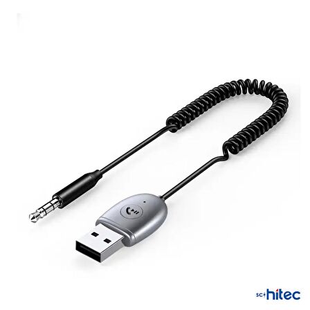 ScHitec UsbA Bluetooth 5.1 Araç Kiti Hifi Ses Alıcı 3.5mm Aux Adaptör Dönüştürücü BT770 