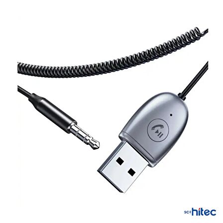 ScHitec UsbA Bluetooth 5.1 Araç Kiti Hifi Ses Alıcı 3.5mm Aux Adaptör Dönüştürücü BT770 