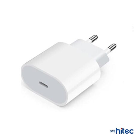 ScHitec PD35W Type-C Çıkışlı Ev Tipi Şarj 2in1 5A 120W Type-C to Type-C ve Lightning Hızlı Şarj Kablolu Set Beyaz