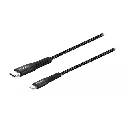 Philips Apple MFI Lisanslı 6A 100W Usb-C to Lightning 2Metre Data ve Şarj Kablosu DLC5206L/00 + ScHitec UsbA to Type-C 3.1 Otg Çevirici Dönüştürücü Adaptör