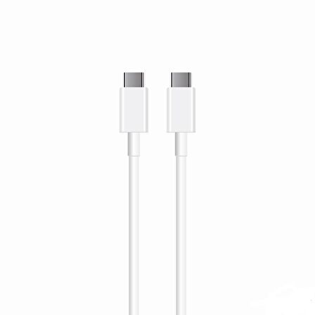 Samsung Galaxy S24 Plus İle Uyumlu T2510N 25W Şarj Aleti Type-C to Type-C 6A 120W 2Metre Kablolu Beyaz