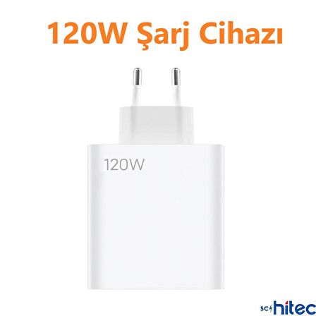 ScHitec 120W Super Turbo Type-C Çıkışlı Hızlı Şarj Aleti Type-C to Type-C Kablolu Set 