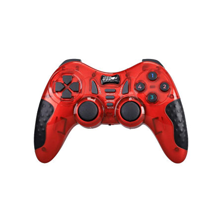 ScHitec 7in1 PC/PS2/PS2/PS3/PC360/TV/TVBOX/Android Cihazlar ile Uyumlu Kablosuz Gamepad Kırmızı