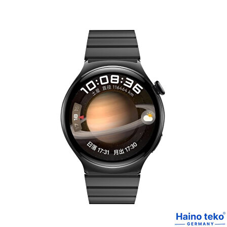 Haino Teko RW34 Watch 4 Amoled Ekran Android İos HarmonyOs Uyumlu Akıllı Saat Siyah