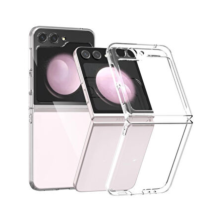 Samsung Galaxy Z Flip 5 Dinamik Tasarım Şeffaf Kılıf (Samsung Türkiye Garantili)