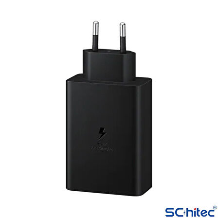 ScHitec 65W 2xPD+UsbA Ev Tipi Şarj Aleti 3 Çıkışlı Type-C to Type-C Kablolu Set