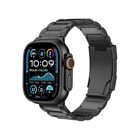 ScHitec Watch Ultra 2 Amoled Ekran WaterProof 3 Kordonlu Akıllı Saat Titanyum Siyah