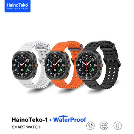 Haino Teko Watch Ultra Amoled Ekran WaterProof Akıllı Saat 3 Kordonlu Titanyum Grey 47mm