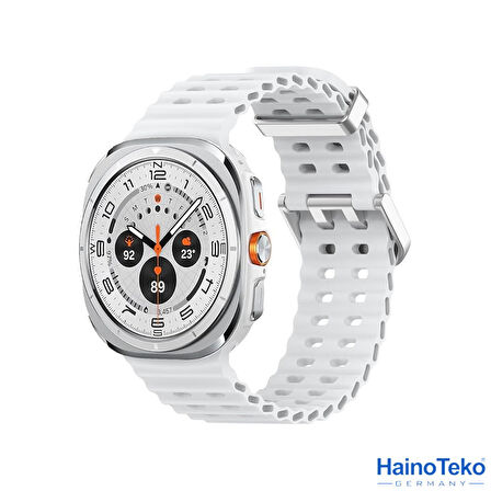 Haino Teko Watch Ultra Amoled Ekran WaterProof Akıllı Saat 3 Kordonlu Titanyum Gümüş 47mm