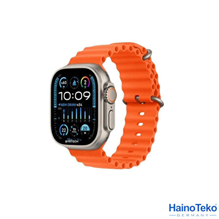 Haino Teko Watch Ultra 2 Amoled Ekran WaterProof 3 Kordonlu Akıllı Saat 1Gb Hafıza Titanyum Gümüş