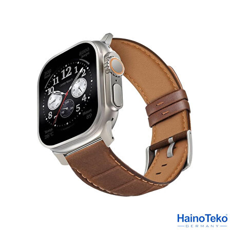 Haino Teko Watch Ultra 2 Amoled Ekran WaterProof 3 Kordonlu Akıllı Saat 1Gb Hafıza Titanyum Gümüş