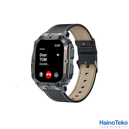Haino Teko Watch Ultra 3 Amoled Ekran WaterProof 3 Kordonlu Akıllı Saat Titanyum Grey