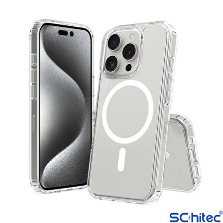 ScHitec İphone 16 Pro Max Magsafe Özellikli Şeffaf Kılıf