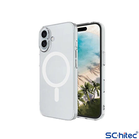 ScHitec İphone 16 Magsafe Özellikli Şeffaf Kılıf