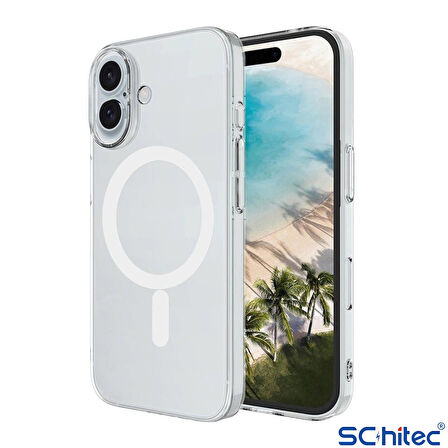 ScHitec İphone 16 Plus Magsafe Özellikli Şeffaf Kılıf