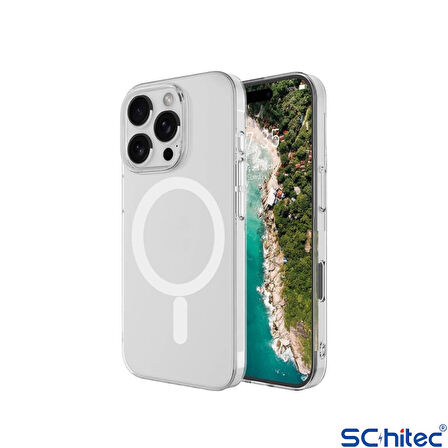 ScHitec İphone 16 Pro Magsafe Özellikli Şeffaf Kılıf