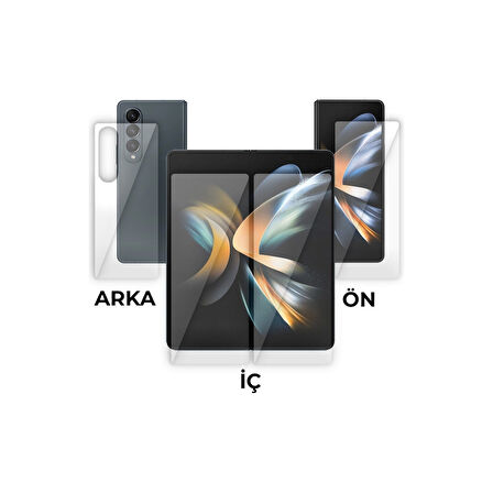 Samsung Galaxy Z Fold 6 Ön-İç-Arka Ekran Darbe Emici Kaplama ve Hd Ekran Koruyucu