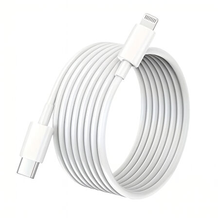 ScHitec 3A 60W Type-C to Lightning Hızlı Data ve Şarj Kablosu 2 Metre Beyaz SX252M