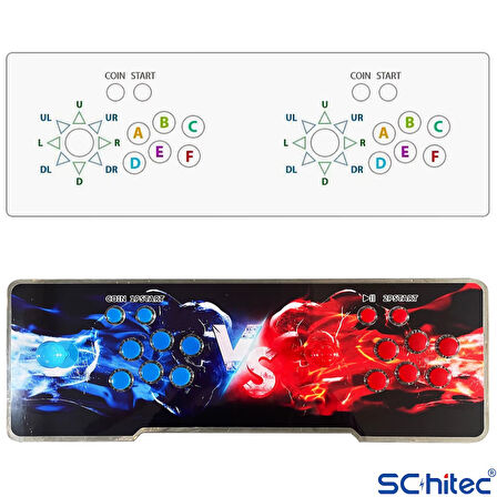 ScHitec 4KHD 3D Gamebox Arcade 48 Emülatörlü Oyun Konsolu Pandora Atari Makinası 42000 Oyunlu TV Baglanan