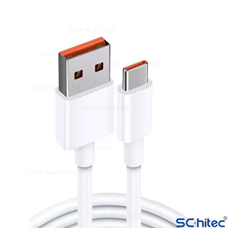ScHitec 160W 2xType-C + UsbA Quick Charger 5.0 Teknolojili Ev Tipi 3 Çıkışlı 6A 120W UsbA to Type-C Kablolu Şarj Aleti