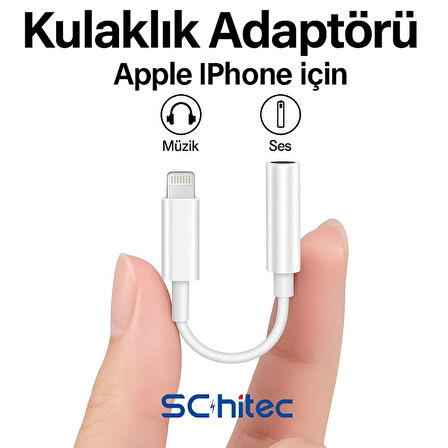 SChitec Lightning to 3.5 MM Jack Adaptör AX02