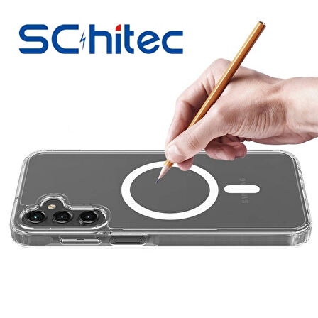 ScHitec Samsung Galaxy S25 FE Magsafe Özellikli Şeffaf Kılıf 