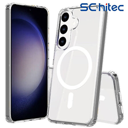ScHitec Samsung Galaxy S25 Magsafe Özellikli Şeffaf Kılıf 