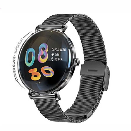 Haino Teko Amoled Ekran Super Slim Tasarım WaterProof 3 Kordonlu Akıllı Saat Siyah Teko18