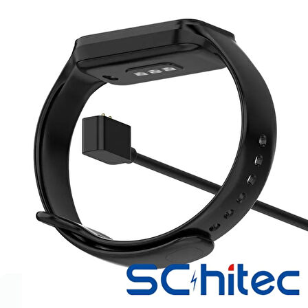 ScHitec Mi Band 8/8Pro/8Active/9/9Pro/9Active/10 &  Redmi Band2/Watch3/3Active/Watch4/4Active/Watch5/Active/5Lite Uyumlu 1m USB-A Manyetik Şarj Kablosu