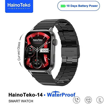 Haino Teko Watch Ultra 14 Amoled Ekran WaterProof 3 Kordonlu Akıllı Saat Siyah Teko14