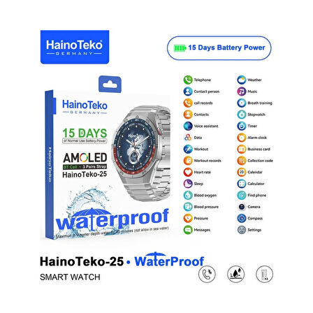 Haino Teko Amoled Ekran WaterProof 3 Kordonlu Akıllı Saat Teko25