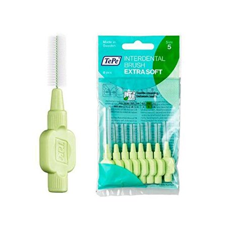 Tepe T115 Extra Soft Diş Arası Fırçası Yeşil 0.8 mm 8 Adet