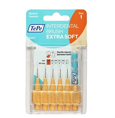 Tepe Blister Extra Soft Arayüz Fırçası 0.45 Mm Turuncu 6 lı