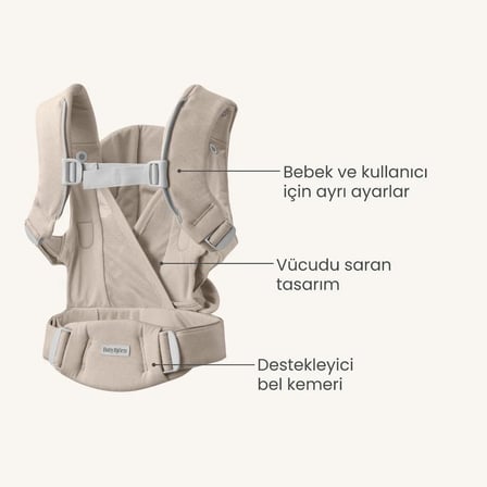 BabyBjörn Kanguru Hold Woven Sand Grey