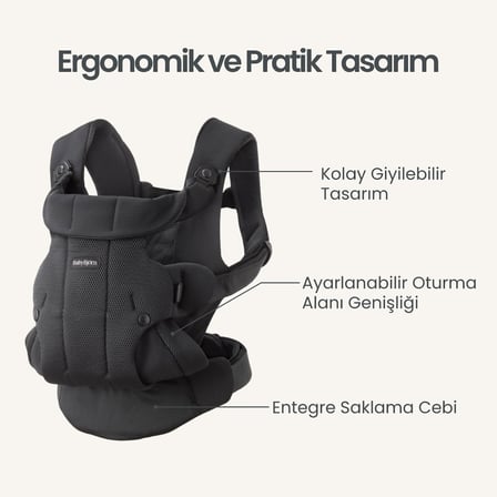 BabyBjörn Kanguru Hold Mesh Black