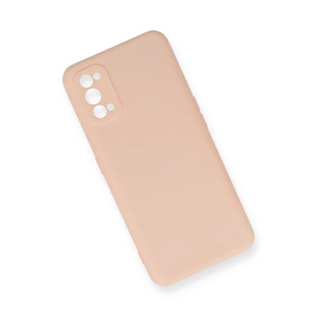 Realme 7 Pro Kılıf Nano içi Kadife Silikon - Pudra
