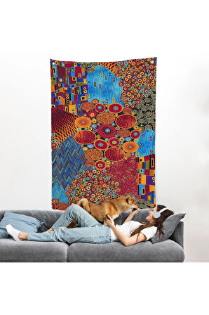 Gustav Klimt - Çiçek Bahçesi Duvar Örtüsü-7318