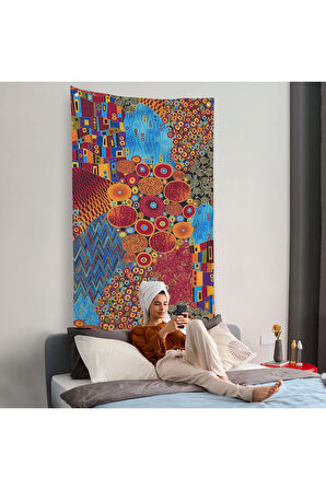 Gustav Klimt - Çiçek Bahçesi Duvar Örtüsü-7318
