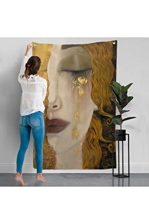 Gustav Klimt - Altın Gözyaşları Duvar Örtüsü-7319