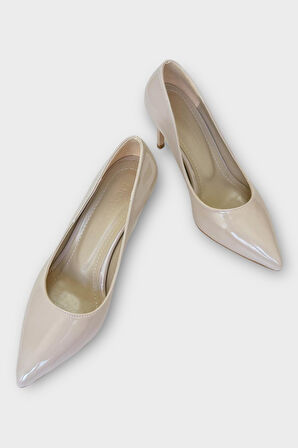 Kadın Klasik Topuklu Ayakkabı KREM