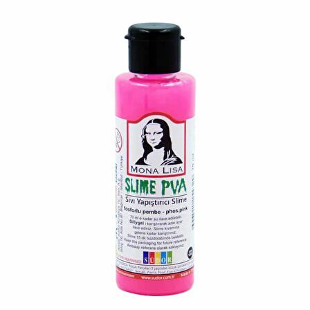 Slime Seti Fosforlu Pembe Renk 70 ML Renkli Slaym Südor Sılaym Seti 70 ML Slime Borax