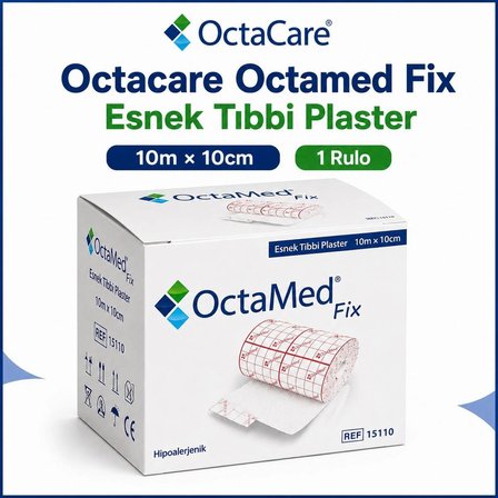 Octacare Octamed Fix Esnek Tıbbi Plaster 10m×10cm (1 Adet)