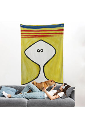 Alexander Calder - Soyut Kafa Duvar Örtüsü - Head-7321