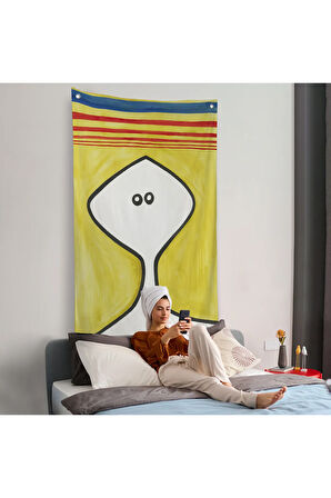 Alexander Calder - Soyut Kafa Duvar Örtüsü - Head-7321